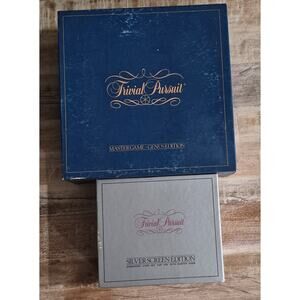 Trivial Pursuit Master Game Genus Edition W Bonus Silver Screen Edition Card Set